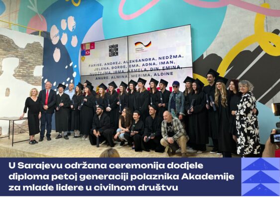 U Sarajevu održana ceremonija dodjele diploma petoj generaciji polaznika Akademije za mlade lidere